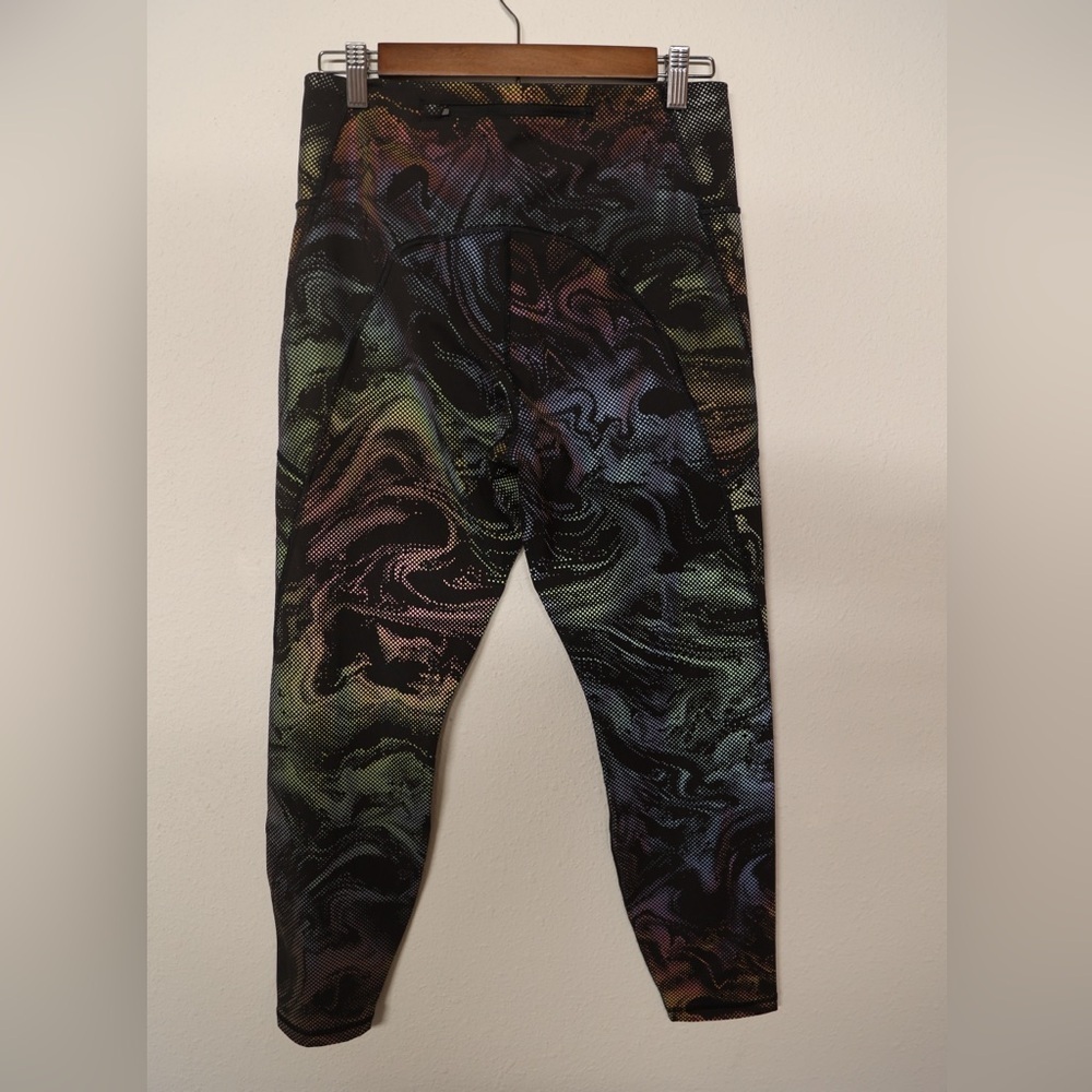 Athleta Lightning Reflective 7/8 Tight Multicolor Size M High Rise Leggings - Picture 2 of 3